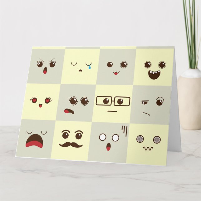 Carte Visage mignon (Devant)