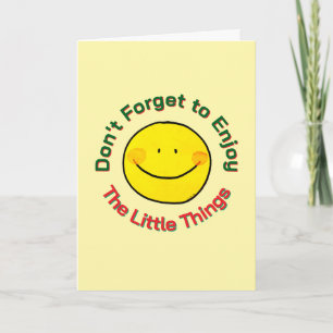 Carte Visage Souriant Jaune Heureux Profitez des Petites