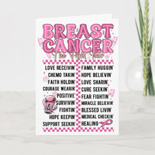 Carte Visite de lutte contre le cancer du sein Encourage