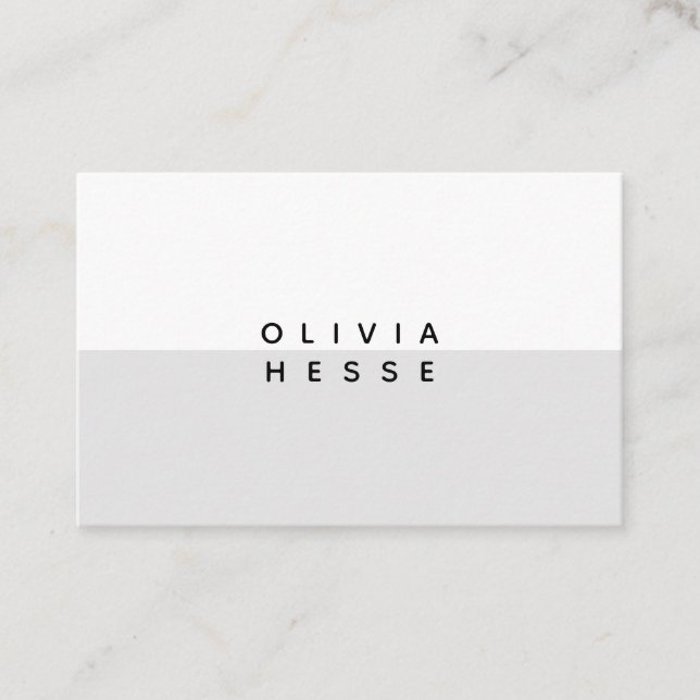 Carte visite Minimal Assemblée White Business Card (Devant)