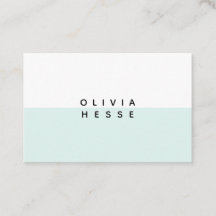 Carte visite Minimal Blue White Business Card
