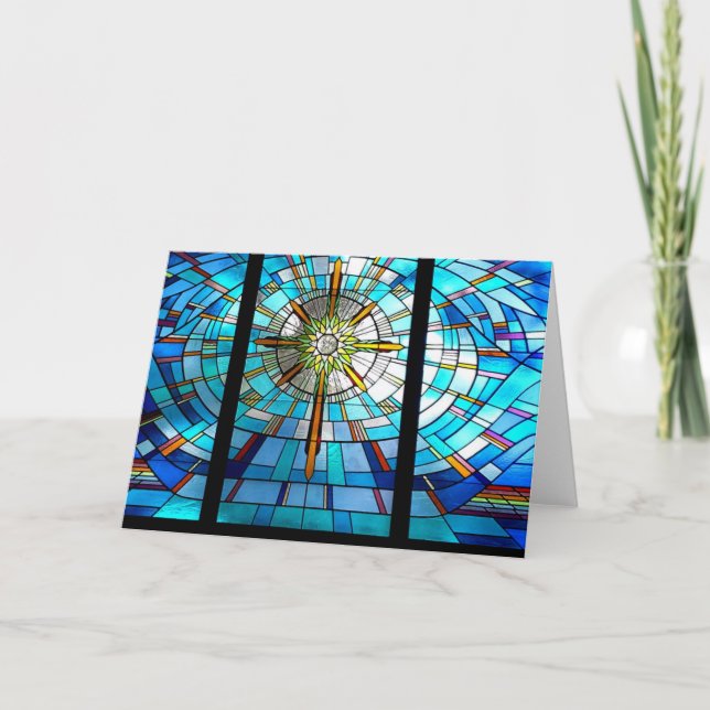 Carte vitrail, croix (Devant)