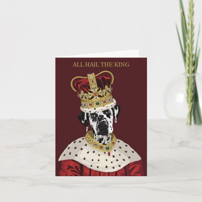 Carte Vive le roi Dalmatien Fête des Pères (Devant)