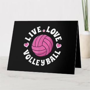 Carte Vivez Amour Volleyball Pour Femmes Filles Volleyba