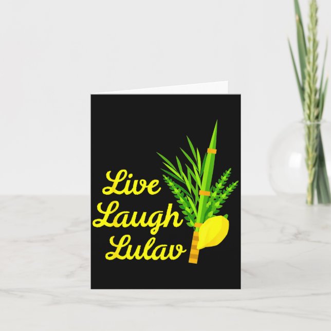 Carte Vivez Riez Lulav Etrog Joyeux Souccot Juif Sukkah  (Devant)