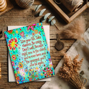 Carte Vivez votre vie Citation Inspirationnelle Inspiriv