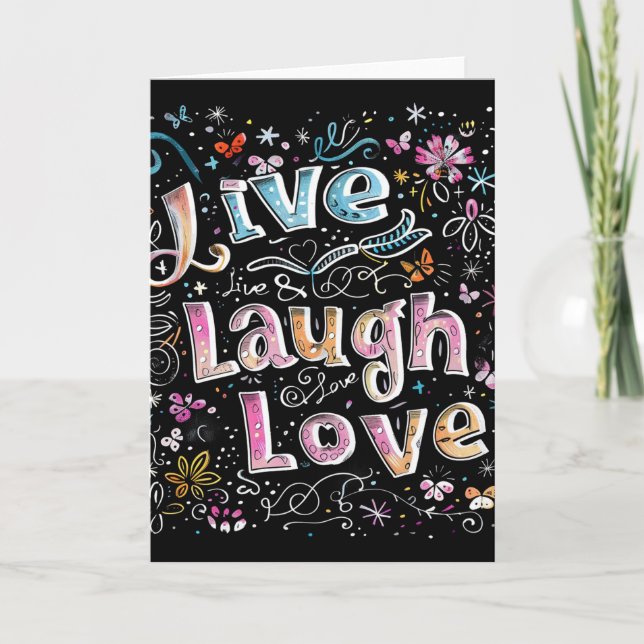 Carte Vivre, aimer et rire (Devant)