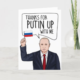 Carte VLADIMIR POUTINE : Merci à Poutine pour m'avoir ac