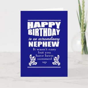 Carte vœu d'anniversaire drôle et heureux pour neveu