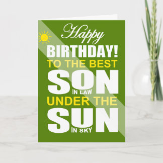 Carte Vœu d'anniversaire drôle pour un gendre