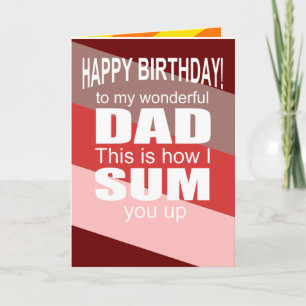 Carte voeu drôle de joyeux anniversaire pour papa