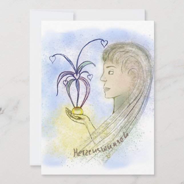 Carte "Voeu du coeur" (Devant)