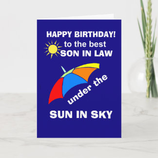 Carte voeu joyeux anniversaire beau-fils