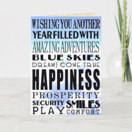 Carte Voeux d'anniversaire