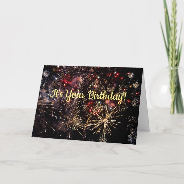 Carte Voeux d'anniversaire célébrés (Devant)