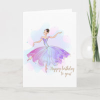 Vœux d'anniversaire de ballerine élégante | Annive