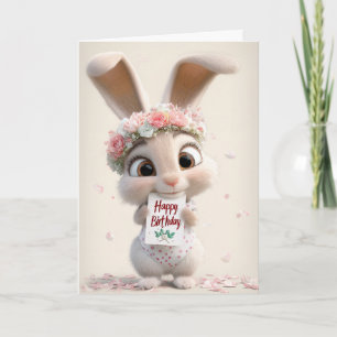 Carte Vœux d'anniversaire de Blossom Bun