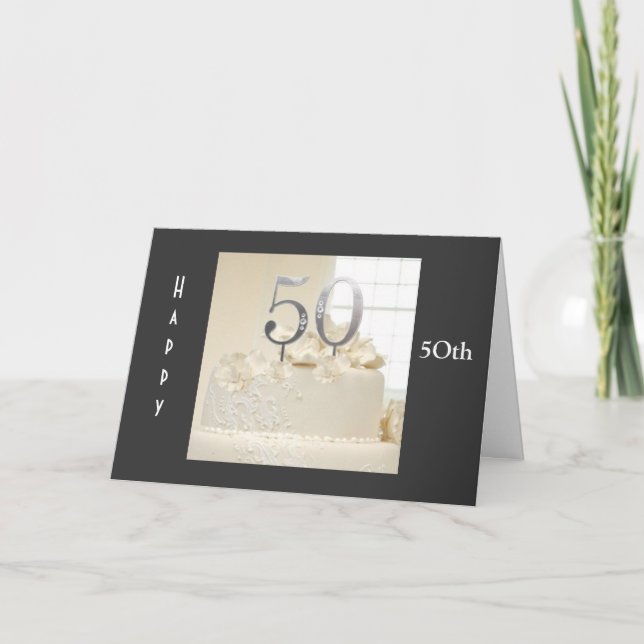 Carte Vœux D'anniversaire De Mariage 50 Ans (Devant)