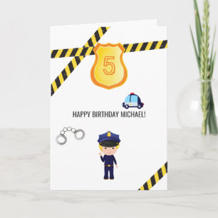 Carte Vœux d'anniversaire de police