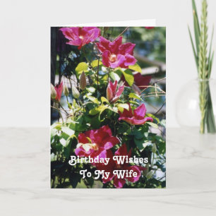 Carte Voeux d'anniversaire, Femme, jolies fleurs de Clem