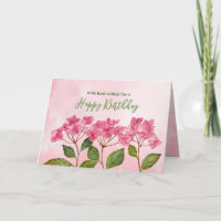Vœux d'anniversaire généraux aquarelle hydrangea r