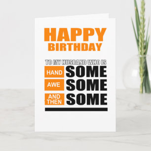 Carte voeux d'anniversaire heureux de la femme au mari