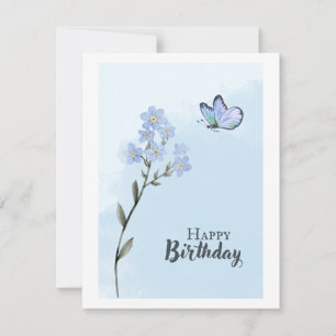 Carte "Voeux d'anniversaire papillon"