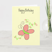 Vœux d'anniversaire Papillons et Vignes