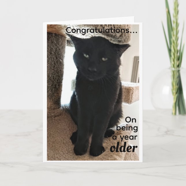 Carte Voeux d'anniversaire pour les personnes âgées (Devant)