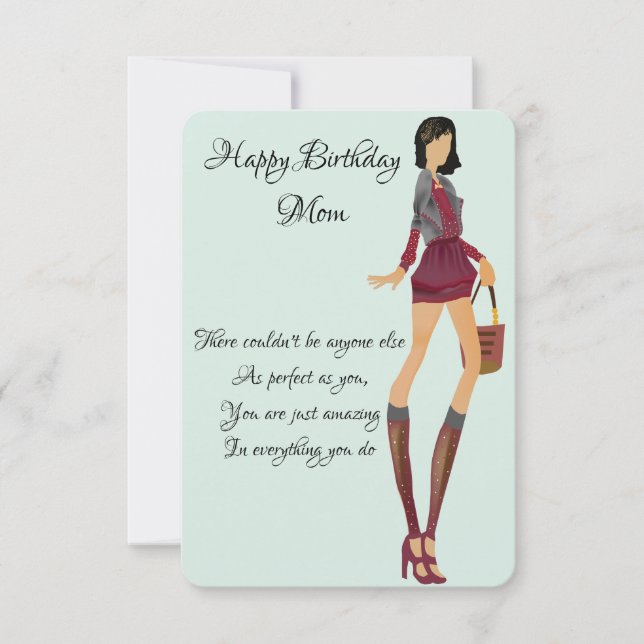 Carte voeux d'anniversaire pour maman (Devant)