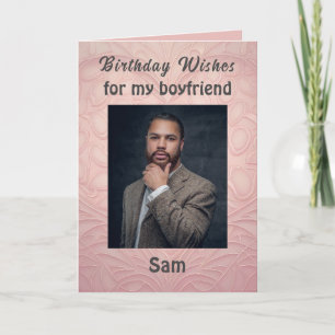 Carte Vœux d'anniversaire pour mon petit ami Classy Mode