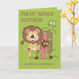 Carte Vœux d'anniversaire pour un neveu mignon comme un