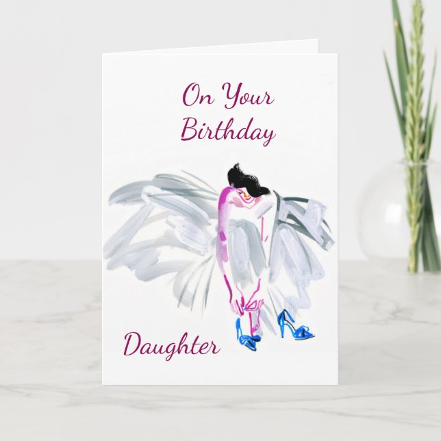 CARTE **VOEUX D'ANNIVERSAIRE POUR VOTRE FILLE*** (Devant)