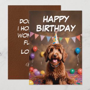 Carte Vœux d'anniversaire sacrémenteux de Toutou avec ch