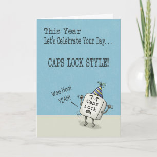 Carte Voeux d'anniversaire, style serrure Casquette