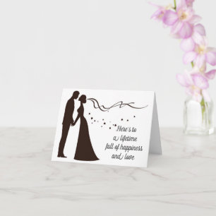 CARTE VOEUX DE BONHEUR/AMOUR POUR LE JOUR DU MARIAGE