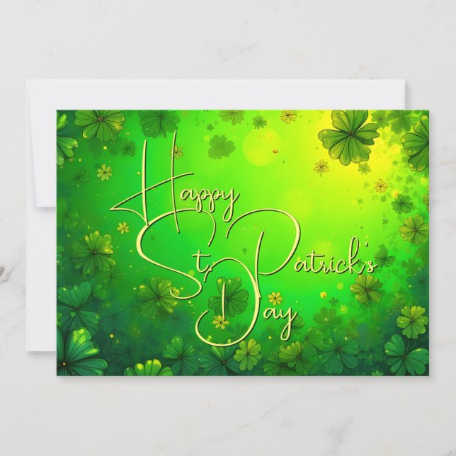 Carte Vœux de joyeuse Saint-Patrick (Devant)