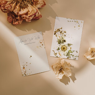 Carte Vœux de mariage et conseils Boho Wildflower