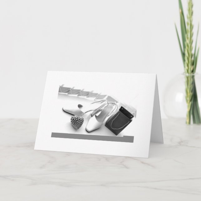 CARTE VŒUX DE MODE FEMME POUR LA SOIRÉE (Devant)