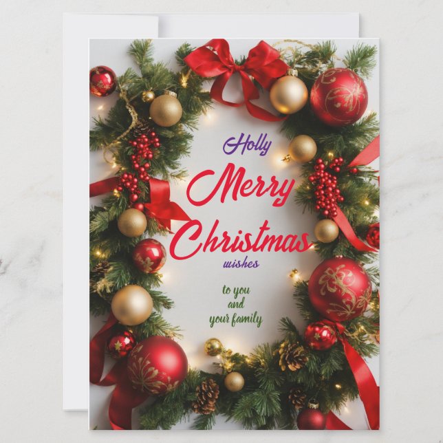 Carte Vœux de Noël (Devant)