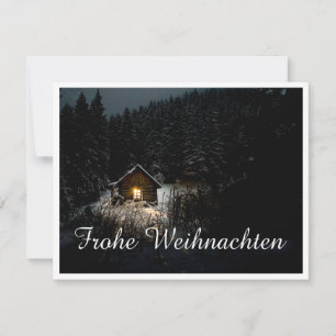 Carte Vœux de Noël avec maison de sorcière