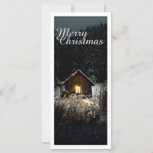 Carte Vœux de Noël avec Maison de Sorcière