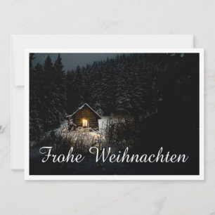 Carte Vœux de Noël avec maison de sorcière