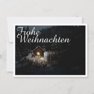 Carte Vœux de Noël avec maison de sorcière