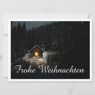 Carte Vœux de Noël avec maison de sorcière