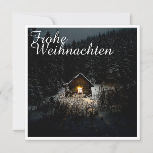 Carte Vœux de Noël avec maison de sorcière