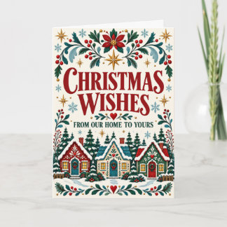 Carte Vœux de Noël de Notre Maison à la Vôtre Art Popula