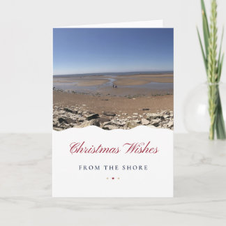 Carte Vœux de Noël depuis le rivage Norfolk Noël