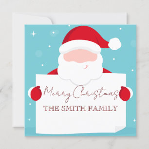 Carte voeux de Noël doux au Père Noël