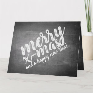 Carte Vœux de Noël sur le tableau noir